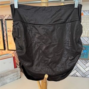 Halara High Waisted Bodycon Mini Ruched Skirt Black With Shorts Size Large